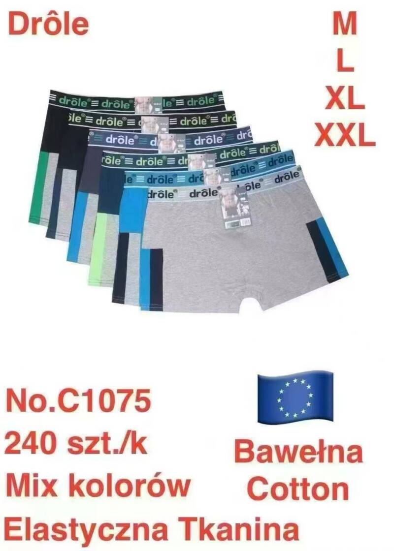 Bokserki męskie Roz M-2XL, Mix kolor Paczka 24 szt